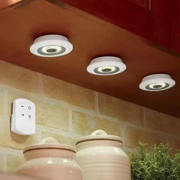 LumiGlow Pro™ | Set de 3 Lámparas LED con Control Remoto